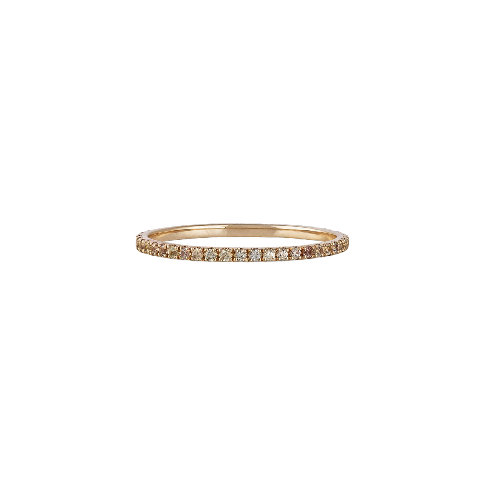 Ring in 18K rose gold with tsavorite stone